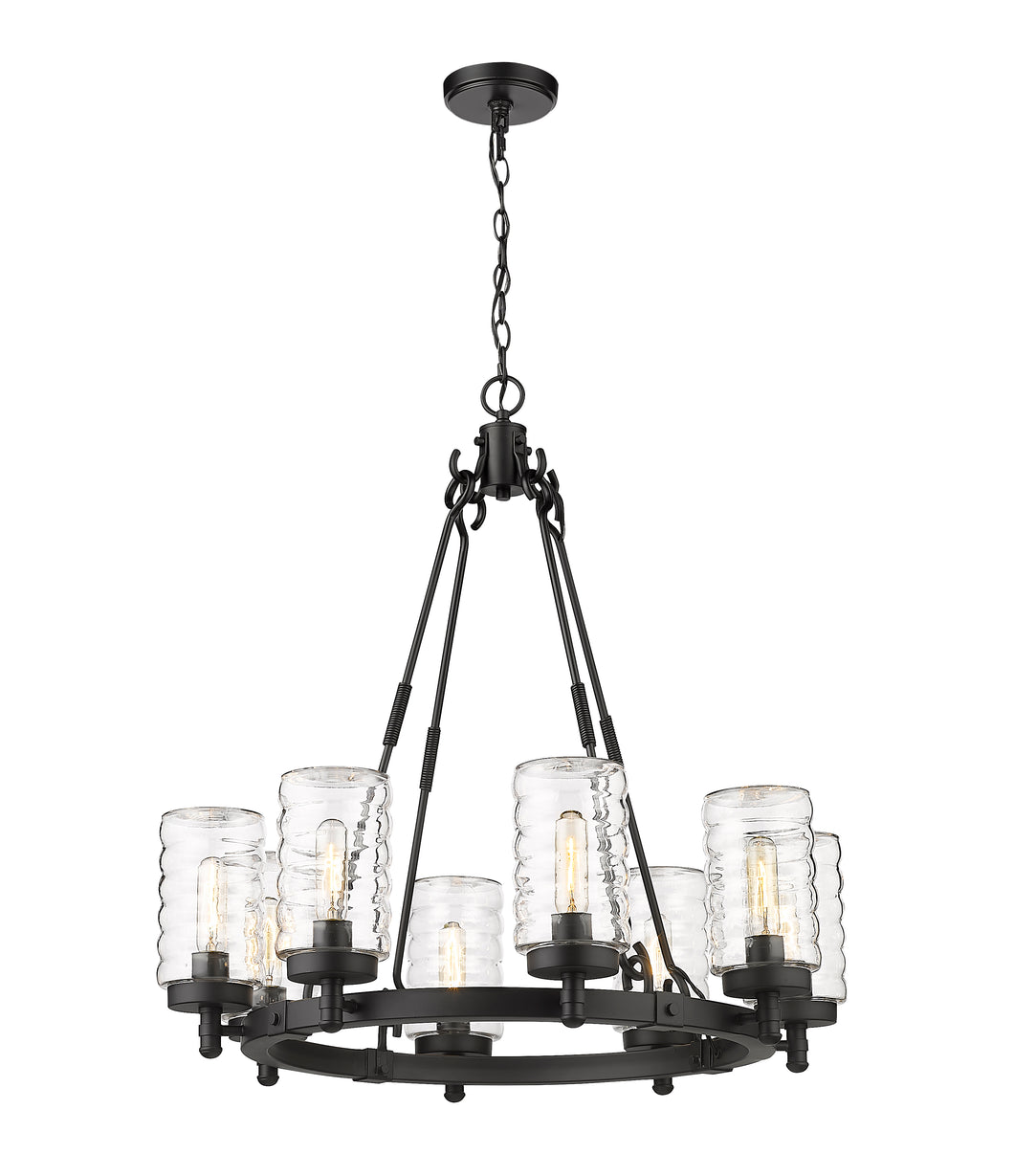 Outdoor Patio Chandelier Light 588-8BK