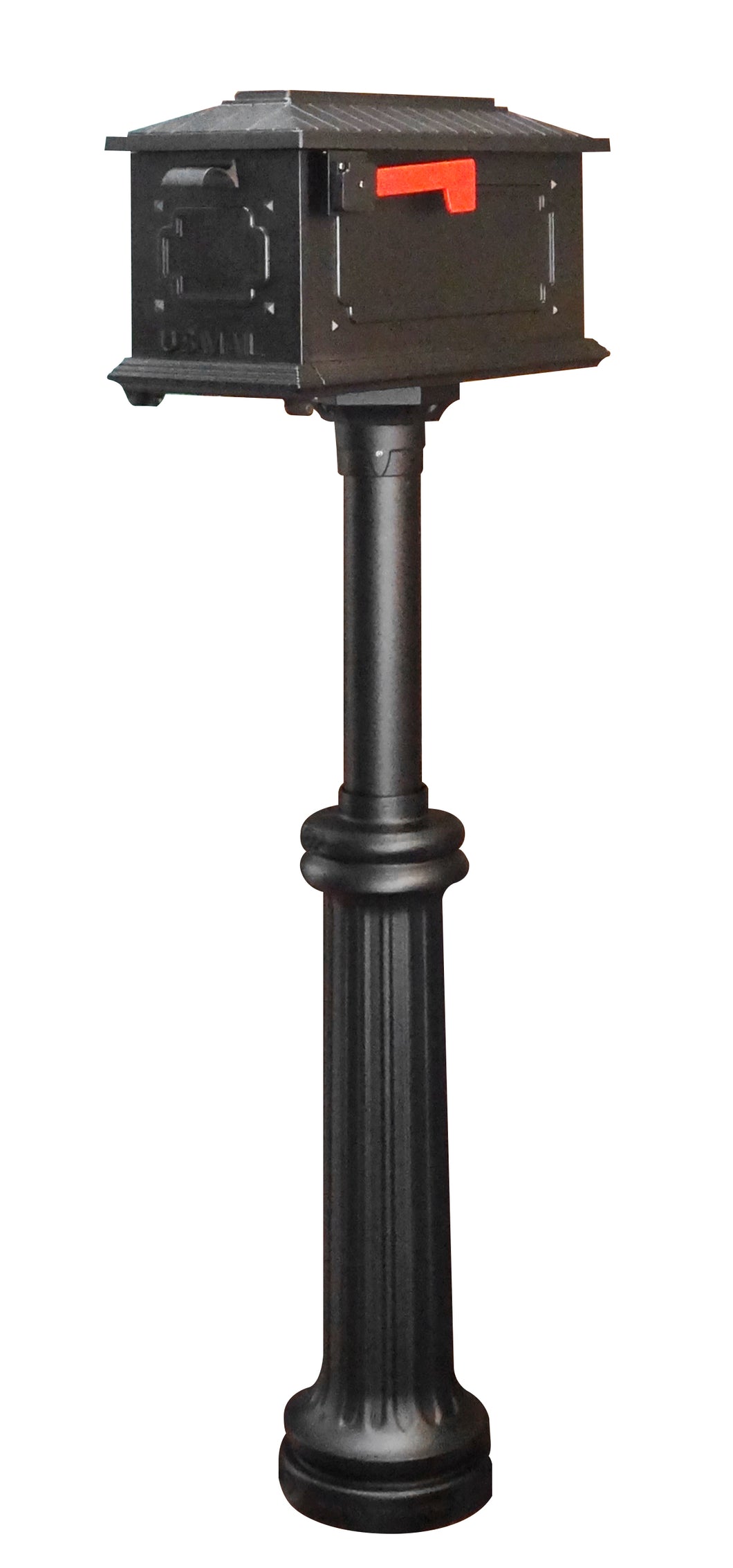 SCK-1017-SPK-590 Kingston Curbside Mailbox and Bradford Direct Burial Top Mount Mailbox Post