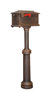 SCK-1017-SPK-590 Kingston Curbside Mailbox and Bradford Direct Burial Top Mount Mailbox Post