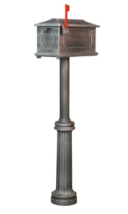 SCK-1017-SPK-590 Kingston Curbside Mailbox and Bradford Direct Burial Top Mount Mailbox Post