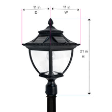 Load image into Gallery viewer, Pagoda Bulb Solar Single Lamp Post 104B001