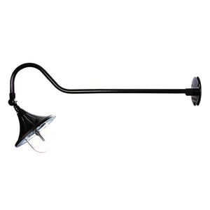 outdoor wall light that can be utilized in either commercial or residential settings. The unique gooseneck design of this light makes it an eye-catching and practical light source for any area.