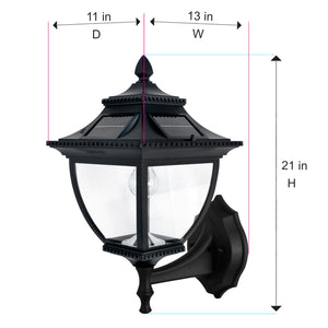 Pagoda Bulb Solar Lamp - Wall/Pier/3" Fitter Mount 104B033